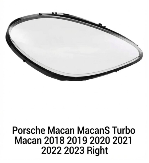 Headlight shell/Headlight lens/Headlamp cover for Porsche Macan MacanS Turbo Macan ,Year 2018,2019,2020,2021,2022,2023, Pilot Side/Right & Left Front