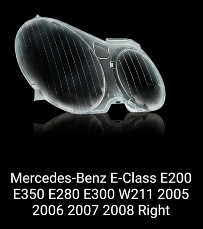 Headlight shell/Headlight lens/Headlamp cover for Mercedes-Benz E-Class E200 E350 E280 E300 W211 ,Year 2005,2006,2007,2008,2009, Pilot Side/Right & Left Front