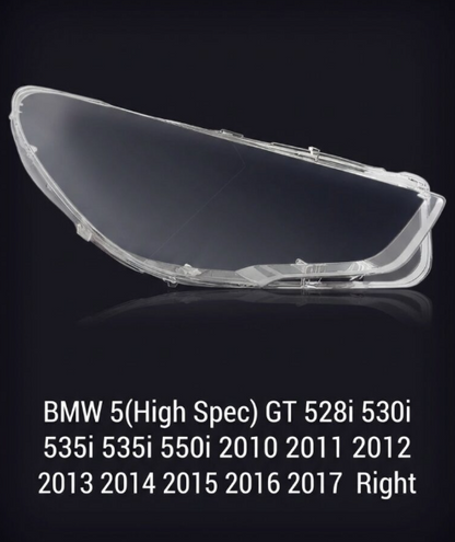 Headlight Glass/Headlight Cover/Headlamp Lens for BMW BMW5(H) Year 2010,2011,2012,2013,2014,2015,2016,2017 Left & Right Side Driver Side