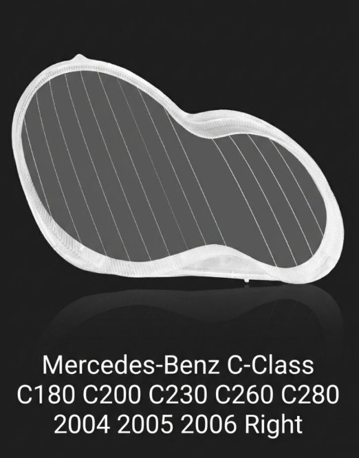 Headlight shell/Headlight lens/Headlamp cover for Mercedes-Benz C-Class C180 C200 C230 C260 C280 ,Year 2004,2005,2006, Pilot Side/Right & Left Front