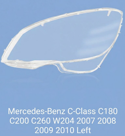 Headlight shell/Headlight lens/Headlamp cover for Mercedes-Benz C-Class C180 C200 C260 W204 ,Year 2007,2008,2009,2010, Pilot Side/Right & Left Front