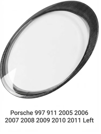 Headlight shell/Headlight lens/Headlamp cover for Porsche 911 911 ,Year 2005,2006,2007,2008,2009,2010,2011, Pilot Side/Right & Left Front