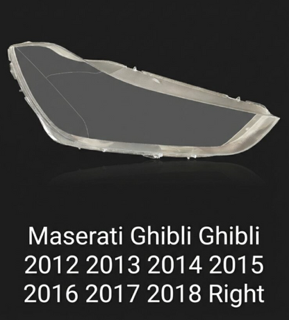 Headlight shell/Headlight lens/Headlamp cover for Maserati Ghibli Ghibli ,Year 2012,2013,2014,2015,2016,2017,2018,2019,2020, Pilot Side/Right & Left Front