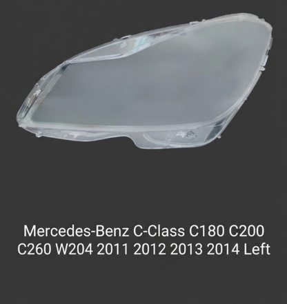 Headlight shell/Headlight lens/Headlamp cover for Mercedes-Benz C-Class C180 C200 C260 W204 ,Year 2011,2012,2013, Pilot Side/Right & Left Front