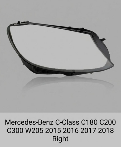 Headlight shell/Headlight lens/Headlamp cover for Mercedes-Benz C-Class C180 C200 C300 W205 ,Year 2015,2016,2017,2018, Pilot Side/Right & Left Front