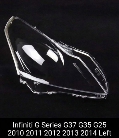 Headlight shell/Headlight lens/Headlamp cover for Infiniti G Series G37 G35 G25 ,Year 2010,2011,2012,2013,2014, Driver Side/Left & Right Front