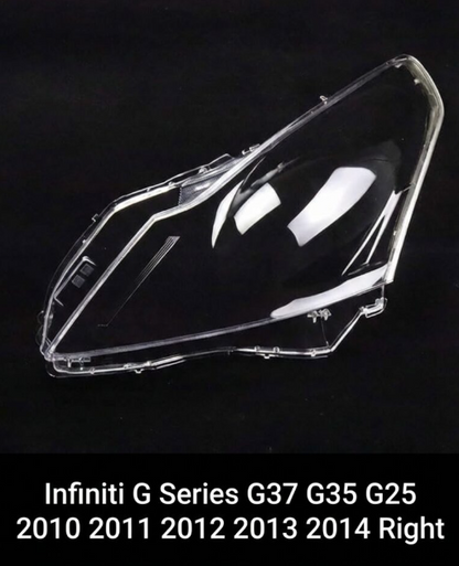 Headlight shell/Headlight lens/Headlamp cover for Infiniti G Series G37 G35 G25 ,Year 2010,2011,2012,2013,2014, Driver Side/Left & Right Front